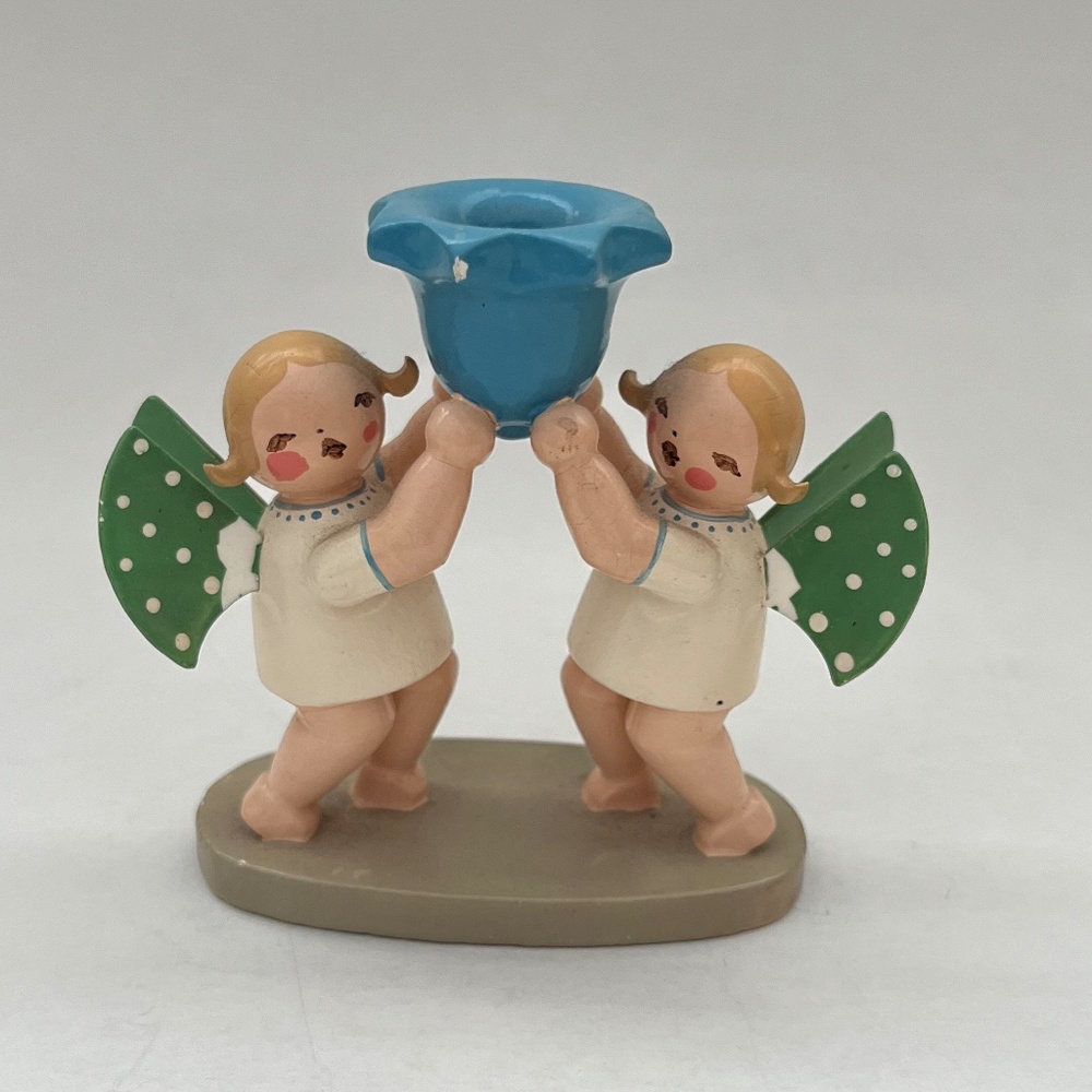 ERZGEBIRGE VINTAGE DOUBLE ANGELS